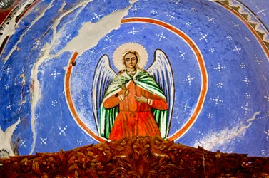 Fresco in St Marys Church, Leusa, Albania